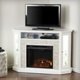 thumbnail image 2 of 45.5" White and Gray Contemporary Corner Convertible Electric Media Fireplace, 2 of 5