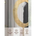 thumbnail image 6 of Abstract Gold Black Sheer Curtains 54 Inches Long 2 Panels Watercolor Modern Light Filtering Semi Sheer Window Curtains Drapes for Bedroom Living Room 52"x54", 6 of 7