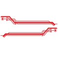 thumbnail image 1 of 2pcs Car Sticker Non-shrinking Ornamental Novelty Creative Car Body Both Side Sticker For Suv, 1 of 5