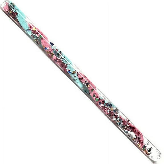 Spiral Mystical Glitter Wand - 11" Confetti Wonder Wand ,Water Glitter Tubes for Kids (Aqua/Pink)