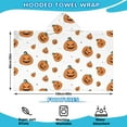 thumbnail image 2 of Classic Halloween Pumpkins Pattern Hooded Bath Towel，60"x35" for Ages 3 To 12 Kids, Quick Dry Lightweight Soft Microfiber Hood Beach Towel Cover Up for Kids, 2 of 7