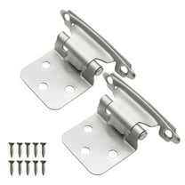 2pc Cabinet Hinges Self Closing Face Mount Kitchen Cupboard Door Hinge Overlay Soft Close Black Silver Iron Hardware for Bathroom