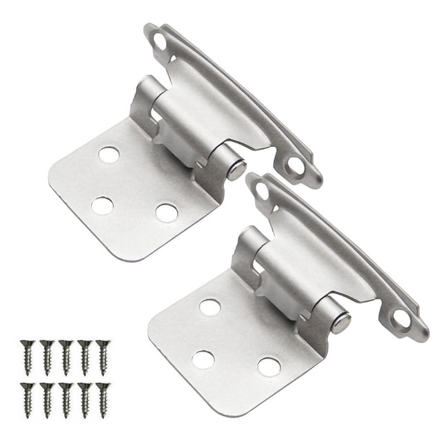 2pcs Cabinet Hinges Overlay Self Closing Face Mount Cupboard Door Hinge For Home Decoration Hardware Tools