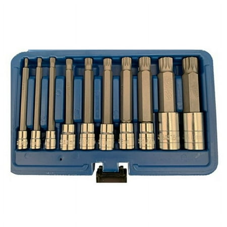 

10-Pack Triple Spline Driver Socket Set 1/4In 3/8In 1/2In Tamper Long Reach Machine Repair Auto Tools