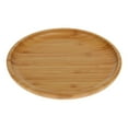 thumbnail image 3 of Set Of 6 Bamboo Round Plate 9 inch |For Appetizers / Barbecue / Steak, 3 of 7