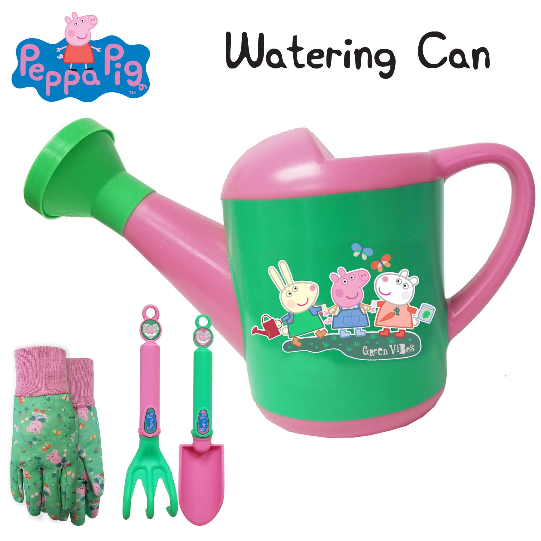 Hasbro - Peppa Pig Garden Combo with Toddler Sized Jersey Gloves, Tools, & Watering Can