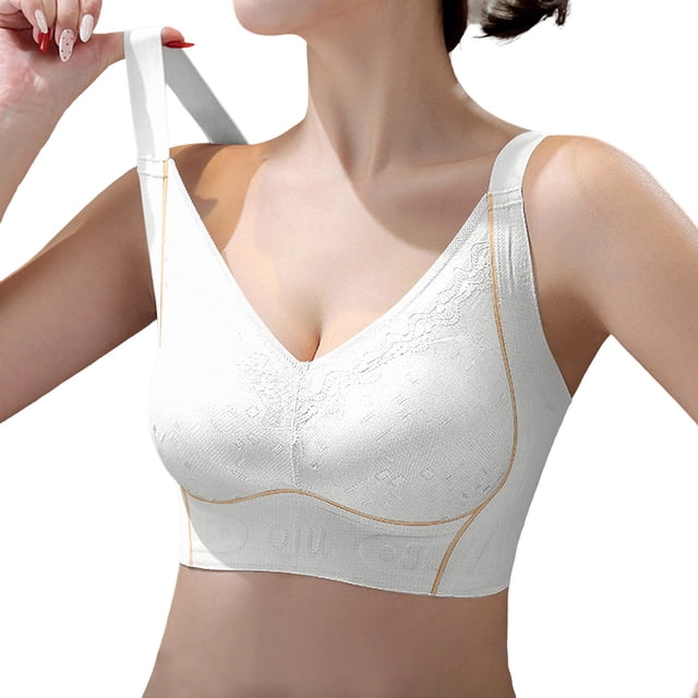Full Coverage T Shirt Bra with Side Support and Wide Band for Lift and Shape - Seamless Everyday Wear
