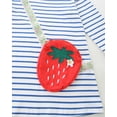thumbnail image 3 of HILEELANG 100% Cotton Girls Long Sleeve Dress with NavyUnicorn ,NavyStripeDog,StripeStrawberry and FloralPumpkin – Ages 2-7, 3 of 8