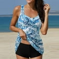 thumbnail image 3 of Lopeceal Two Piece Tankini Swimsuits for Women Bathing Suit with Shorts Athletic Swimwear, 3 of 7