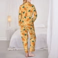 thumbnail image 6 of Goofa Love Carrot Printed Women’s 2 Piece Pajama Set Super,Pajamas Women's Long Sleeve Sleepwear Soft Button Down Loungewear Pjs Lounge Set Nightwear-Small, 6 of 9
