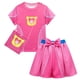 thumbnail image 4 of Conjunto de tres piezas de falda plisada de manga corta para niña con estampado de dibujos animados de SuperKitties, diadema y bolso, disfraz de cosplay, 4 of 5