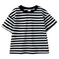 thumbnail image 3 of MYGBCPJS 3 Pack Boys Girls Summer T-shirts Baby Candy Color Striped Short Sleeve Crew Neck Tee Shirt, 3 of 8