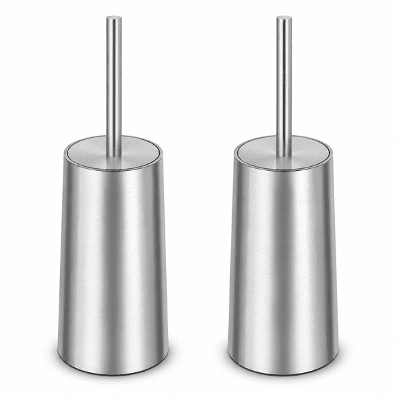 Unbranded 2 Pack 304 Stainless Steel Long Handle Toilet Brush With Holder