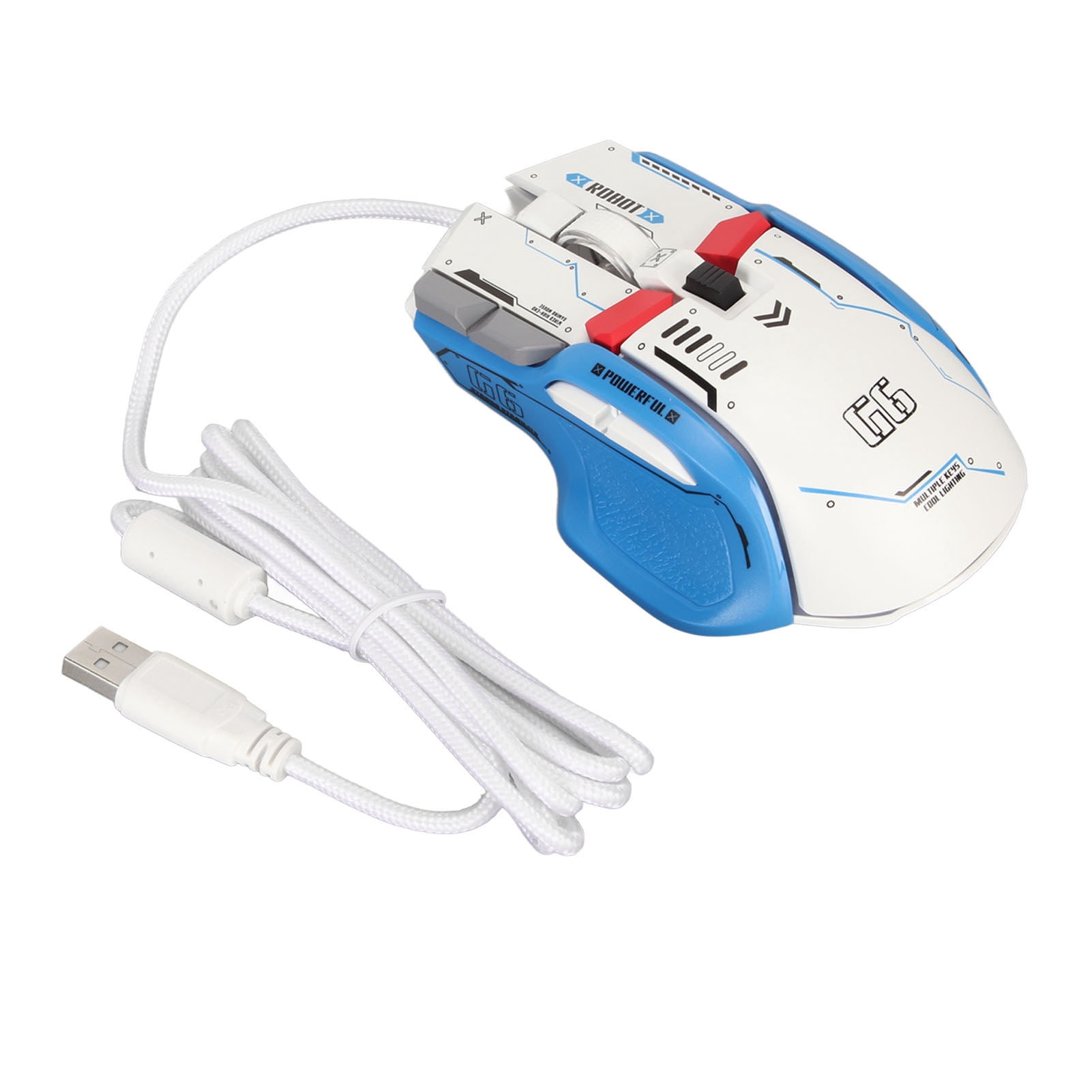 Botones Programables Ratón para juegos con cable, 10 botones, macro programable, 13 modos de ...