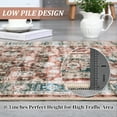 thumbnail image 5 of Aoile Vintage Area Rug 6x9, Washable Rug Low Pile Non-slip Floral Distressed Mat for Living Room Bedroom Dining Room Home Decor, Rust, 5 of 8