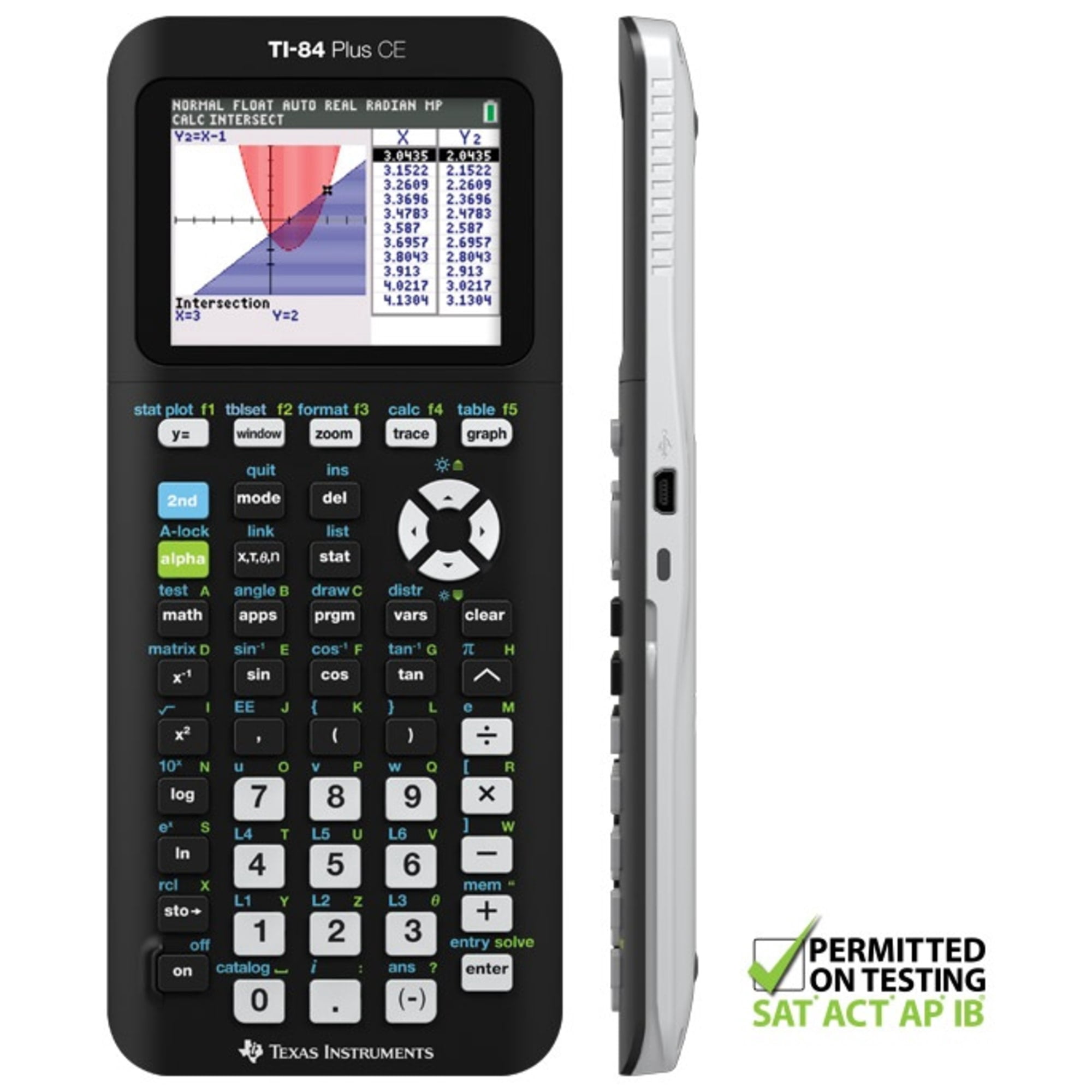 Pre-Owned Texas Instruments TI-84 Plus CE Graphing Calculator, Matte Black