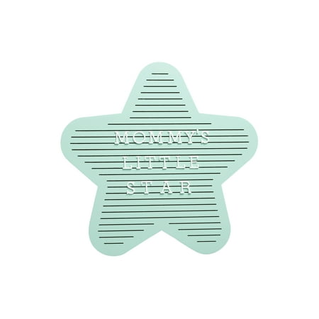UPC: 0698904831075 | Pearhead Star Shaped Wood Letterboard Set Mint