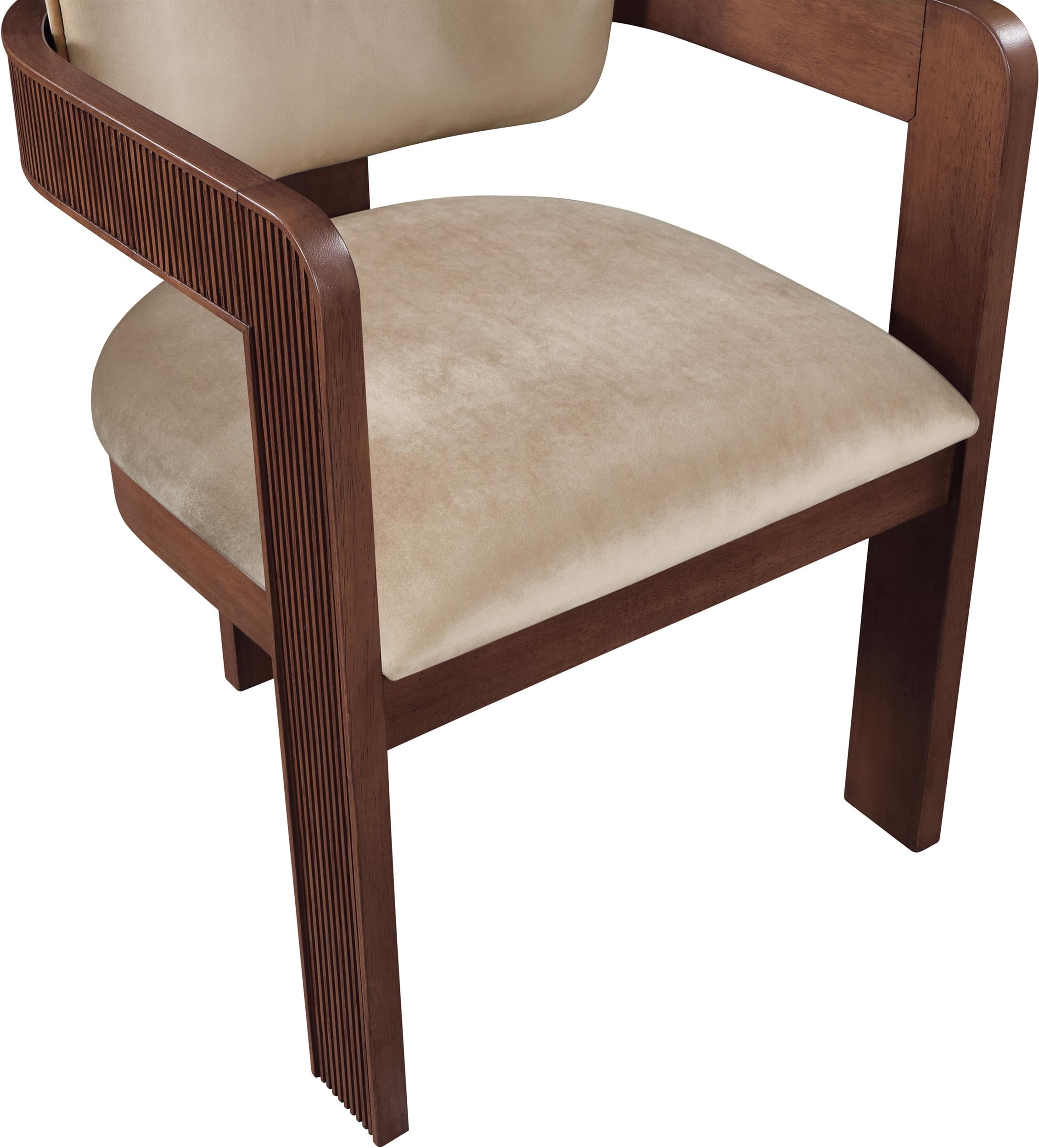 Meridian Furniture Sacha Beige Velvet Dining Chair (Set of 2)