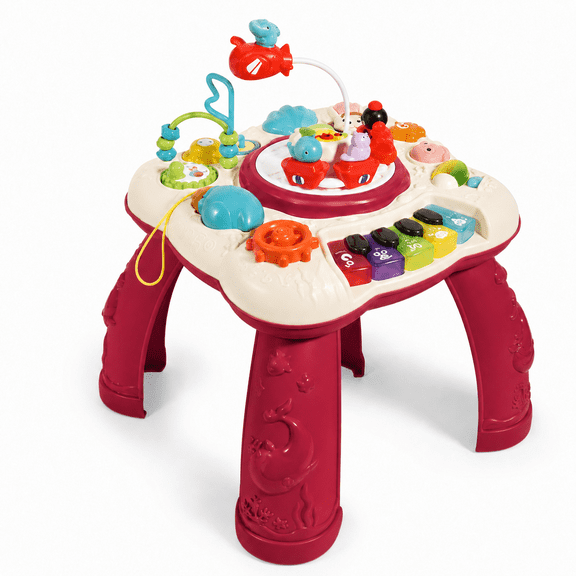 3-in-1 Ocean-Themed Musical Activity Table with Crib Attachment 6M