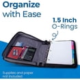 thumbnail image 7 of Case-it The Universal 2.0 Zipper Binder -1.5 Inch D-Ring - Removable Padded Pocket Holds Up to 13" Laptop/Tablet - Multiple Pockets - 350 Page Capacity - Comes with Shoulder Strap - Deep Purple LT-20, 7 of 7