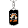 thumbnail image 5 of Blessed to be Mom Stainless Steel or 18k Gold Premium Swivel Dog Tag Keychain, 5 of 16