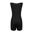 thumbnail image 3 of Women One Piece Knit Ribbed Short Catsuit Bodycon Sleeveless V Neck Tank Top Workout Jumpsuits Rompers Playsuit, 3 of 6