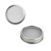 Toyvian Food Grade Stainless Steel Sprouting Lids for Kitchen Wide Mouth Jars