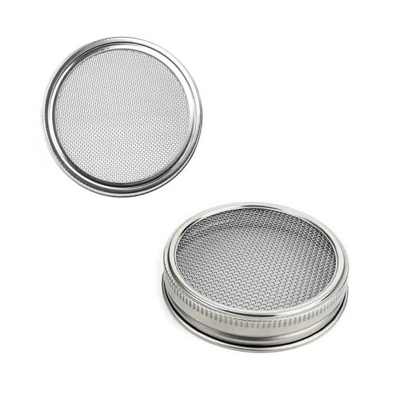 Toyvian Food Grade Stainless Steel Sprouting Lids for Kitchen Wide Mouth Jars