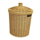 thumbnail image 2 of Cesto para la ropa sucia tejido a mano, cesta de almacenamiento con gran abertura, decorativo. L, 2 of 9