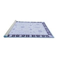 thumbnail image 2 of Ahgly Company Machine Washable Indoor Square Abstract Blue Modern Area Rugs, 7' Square, 2 of 4