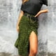 thumbnail image 3 of Falda sexy para mujer Cintura alta Estampado de leopardo Adelgazamiento Hendidura Nalgas Falda acampanada Wmkox8yi FGJ589, 3 of 4
