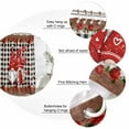 thumbnail image 3 of Valentine's Day Bathroom Shower Curtains with 12 Hooks Polyester Waterproof Shower Curtain for Stalls and Bathtubs Retro Gnomes Love Rose Wooden Plaid Decorative Bathroom Privacy Curtain 72x78 Inches, 3 of 9
