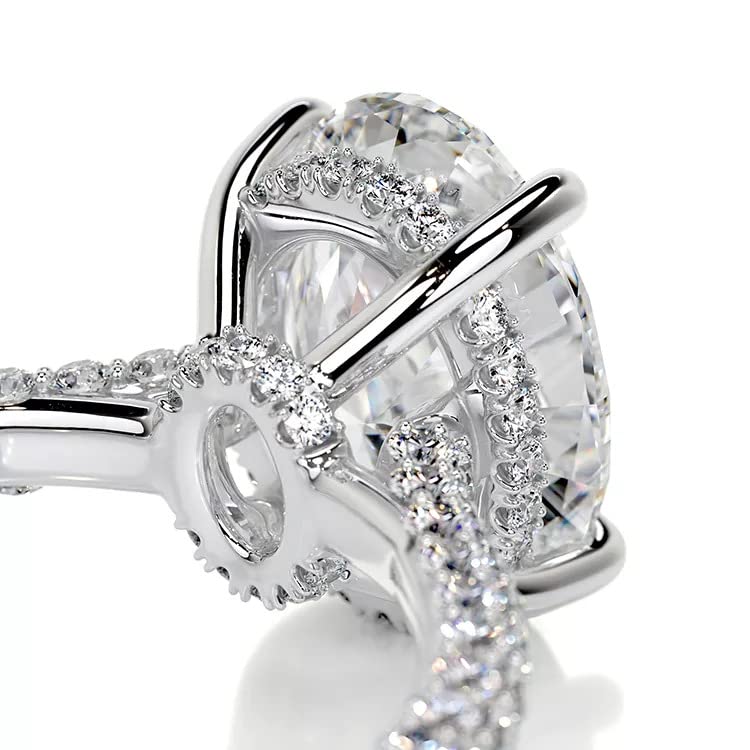 Moissanite Engagement Ring 3 Ct Moissanite Solitaire Engagement Band 925 Silver Moissanite Ring for Women