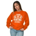 thumbnail image 3 of Thank God For Hunting Season Antlers Unisex Plus Fleece Graphic Sweatshirt Brisco Brands 3X, 3 of 5