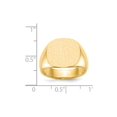 thumbnail image 5 of Solid 14k Yellow Gold Men's Engravable Signet Ring (15.3mm) - Size 8, 5 of 5