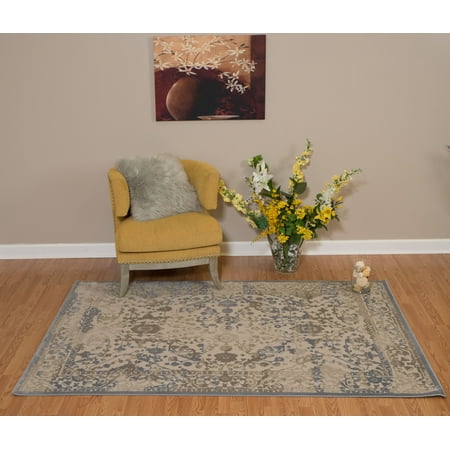 United Weavers Rostrum Gavotte Distressed Neutral Woven Polyester/Olefin Area Rug or