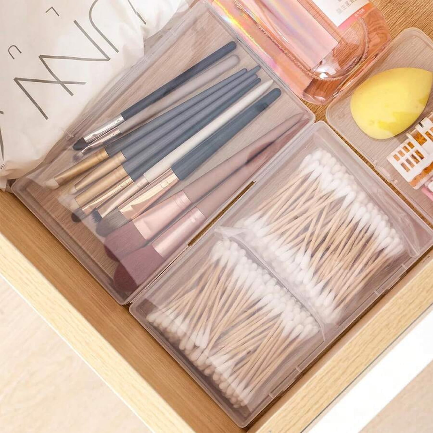 NTGFU 28 Pack Small Plastic Storage Boxes Craft Organizers Rectangular Containers with Lids for Bead, Jewelry, Office Supplies Small Items Room Storage Home Storage Bedroom Storage