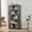 Dark Brown, variant on 5-Tier Open Bookshelf, Oval Wooden MDF Grid Bookcase - Freestanding Display Rack