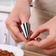 thumbnail image 5 of Protector de mano para dedos, cortador de cocina de acero inoxidable, cubierta de clavo de hierro, 5 of 7