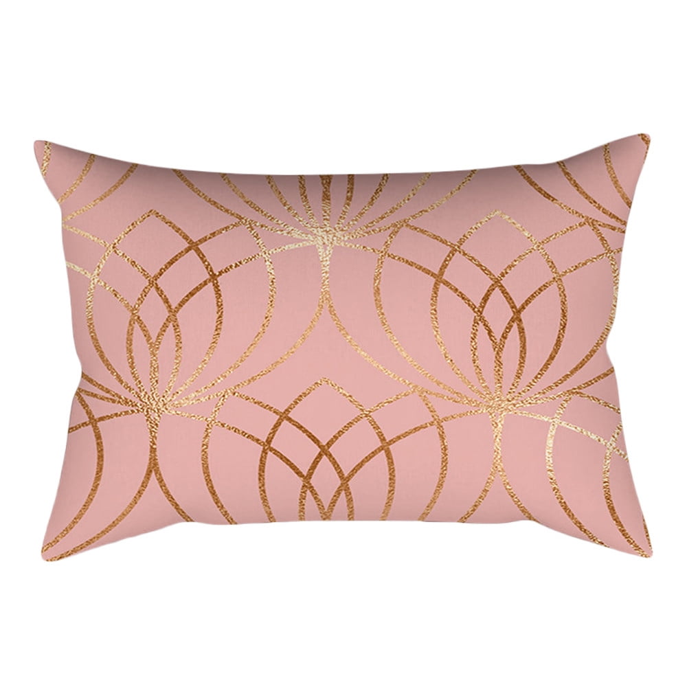 Cotonie Rose Gold Pink Cushion Cover Square Pillowcase Home Decoration