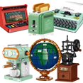 thumbnail image 2 of Juego de bloques de construcción de máquina de café para niños, Mini bloques de construcción de máquina de escribir con forma de globo, Ideas creativas clásicas, juego de juguetes para niños, 2023, 2 of 4