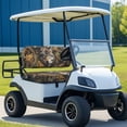 thumbnail image 5 of Pzuqiu Wolf & Woodland Camo Golf Cart Seat Cover Set - 2-Piece Stretch-Fit Protector | Breathable, Washable, Compatible with EZGO, Club Car, Yamaha, 5 of 9