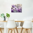thumbnail image 4 of Purple Flower Butterfly Canvas Wall Art Gray Flower Wall Decor Rustic Watercolor Floral Wall Art for Living Room Office Bedroom with Framed Ready to Hang,16x12inch, 4 of 7