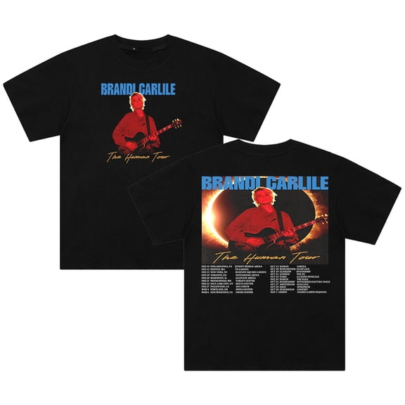 Brandi Carlile The Human Tour 2026 T-shirt Crewneck Short Sleeve Men Women Cotton Tee