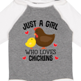 thumbnail image 4 of Inktastic Just a Girl Who Loves Chickens Girls Long Sleeve Baby Bodysuit, 4 of 5