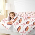 thumbnail image 4 of Feelyou Football Rugby Full Size Comforter Sets, Kawaii Princess Bow Bedding Sets, 3pcs, 4 of 8