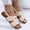 Brown, variant on Womens Open Toe Cutout Flat Sandals Adjustable Ankle Strap Summer Shoes Comfortable Casual Beach Sandals, wide foot sandals for women dressy, lightweight breathable slip on design