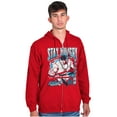 thumbnail image 4 of Street Fighter Ryu Stay Hungry Men Big & Tall Zip Hoodie Brisco Brands 3X, 4 of 5