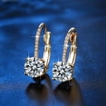 thumbnail image 3 of Amigo Coreano Zircon Moda Pendientes de cuatro con incrustaciones de cobre Regalos Temperamento gancho con incrustaciones de oro ronda de la oreja Micro para las mujeres Pendientes, 3 of 6