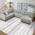 thumbnail image 5 of Toyoso 6x9 Area Rug Living Room Rugs - Washable Large Soft Neutral Boho Moroccan Bohemian Farmhouse Rug Indoor Floor Carpet for Bedroom Under Dining Table Home Office Decor - Light Grey, 5 of 8